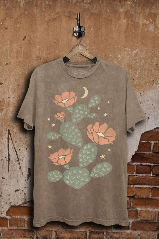 Cactus Flowers Graphic Top