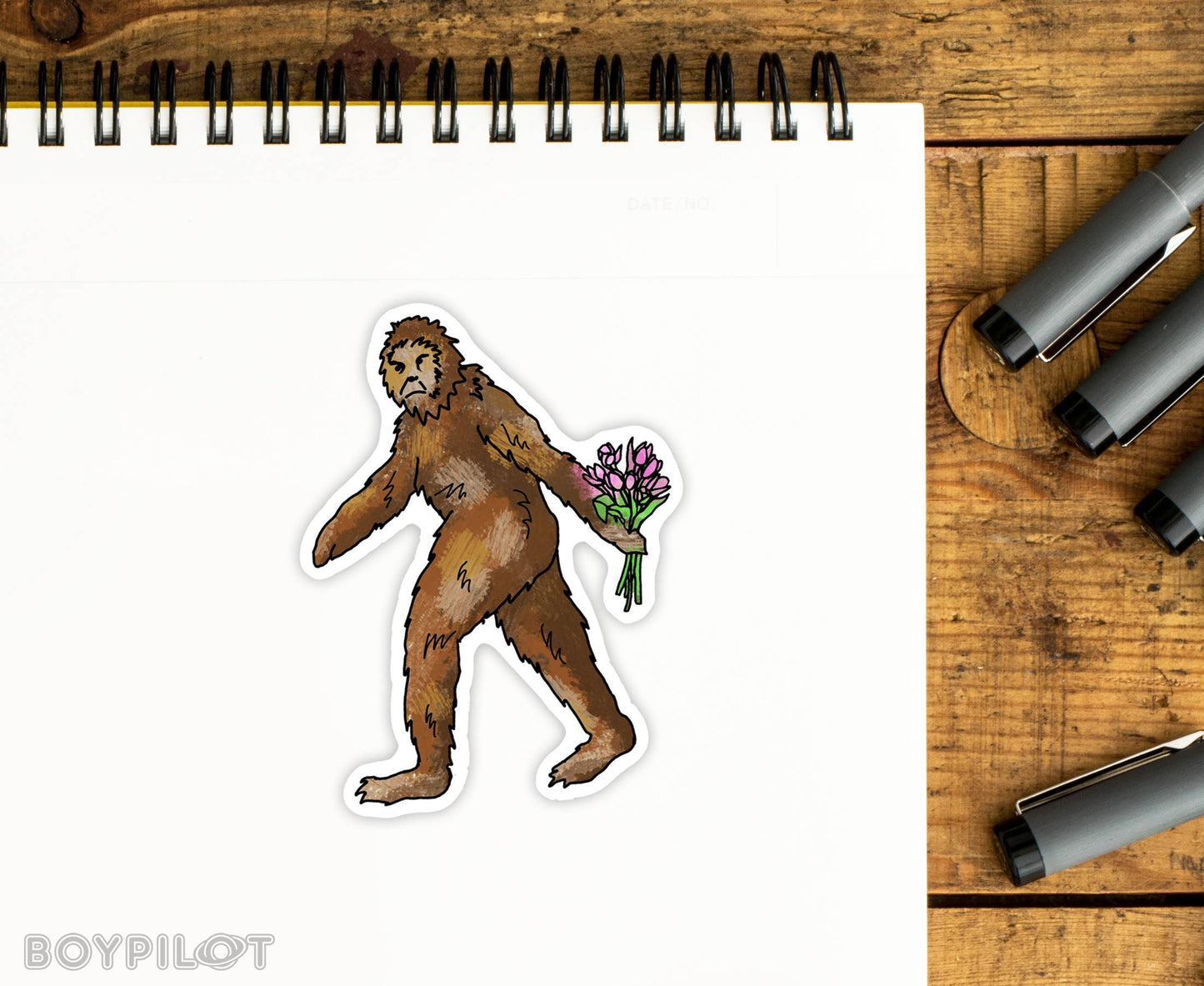 Romantic Sasquatch sticker