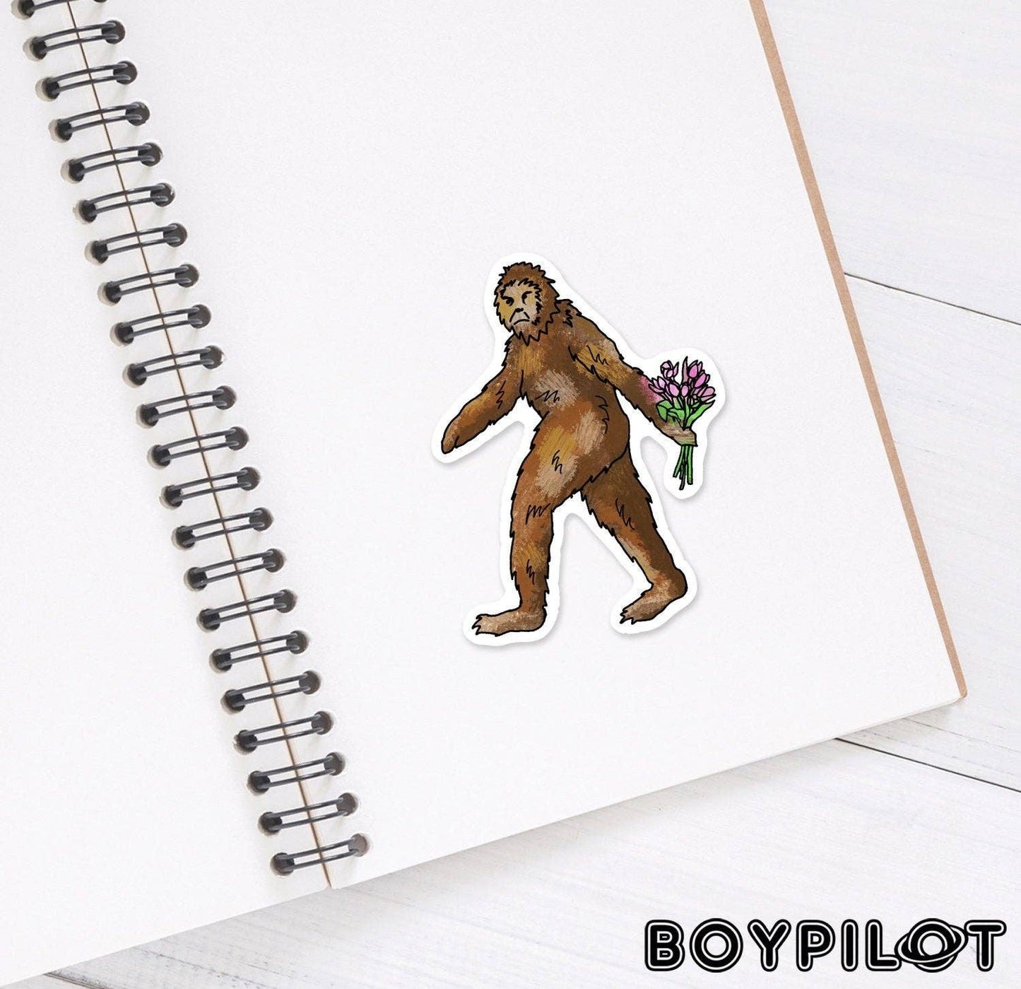 Romantic Sasquatch sticker