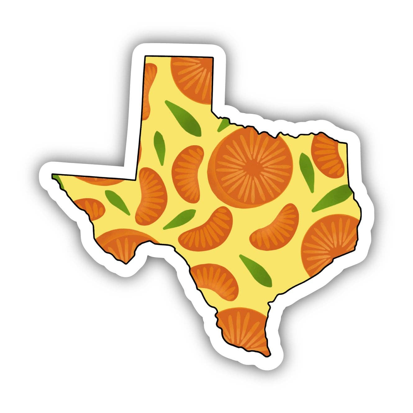 Texas Orange Fruit Sticker