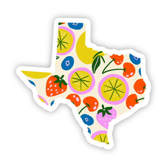 Texas Sticker -Lemon Cherry Berry Fruits
