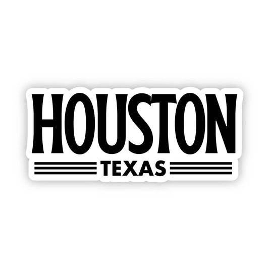 Houston Texas Text City Sticker