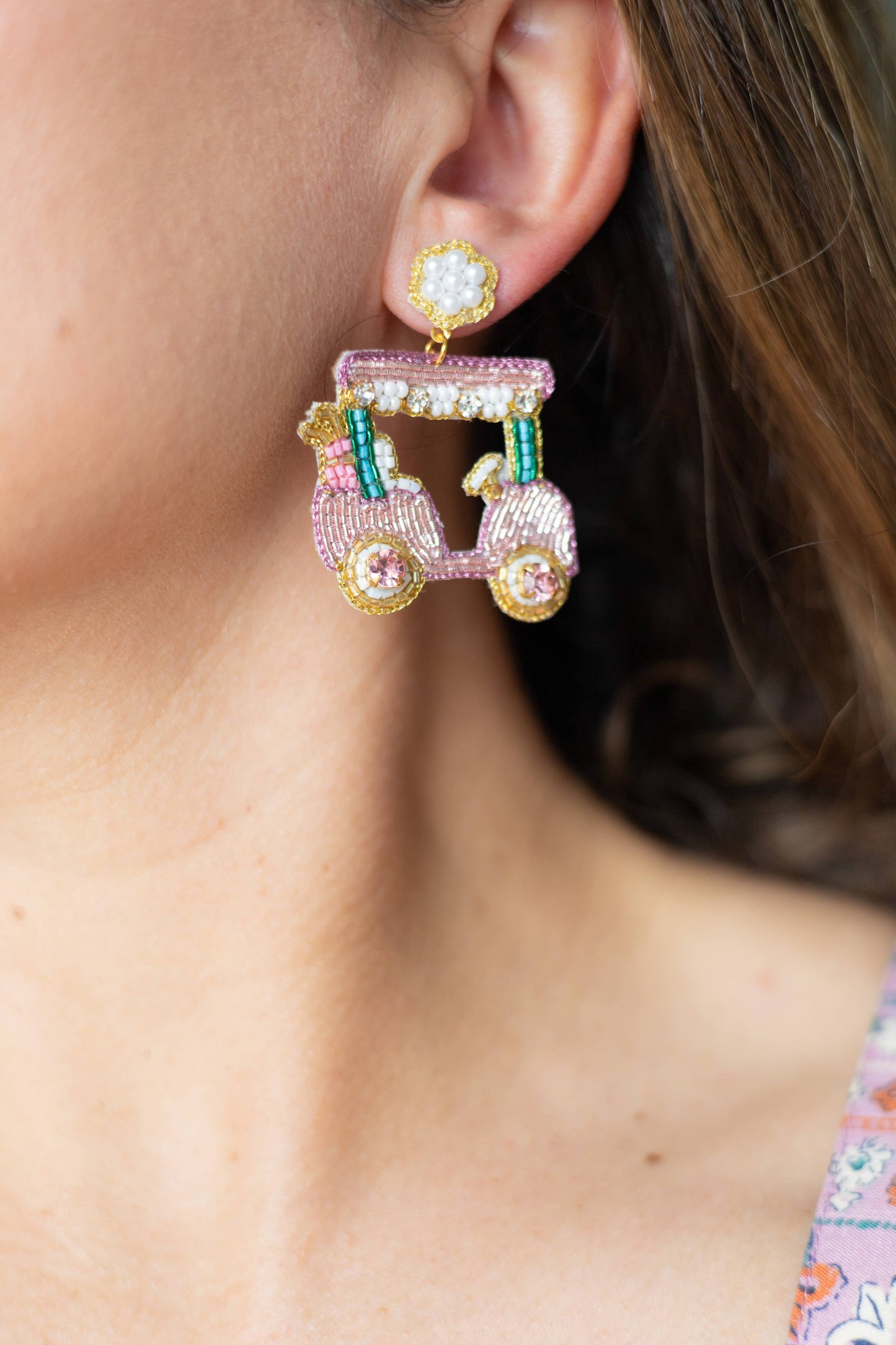 Golf Cart Earrings