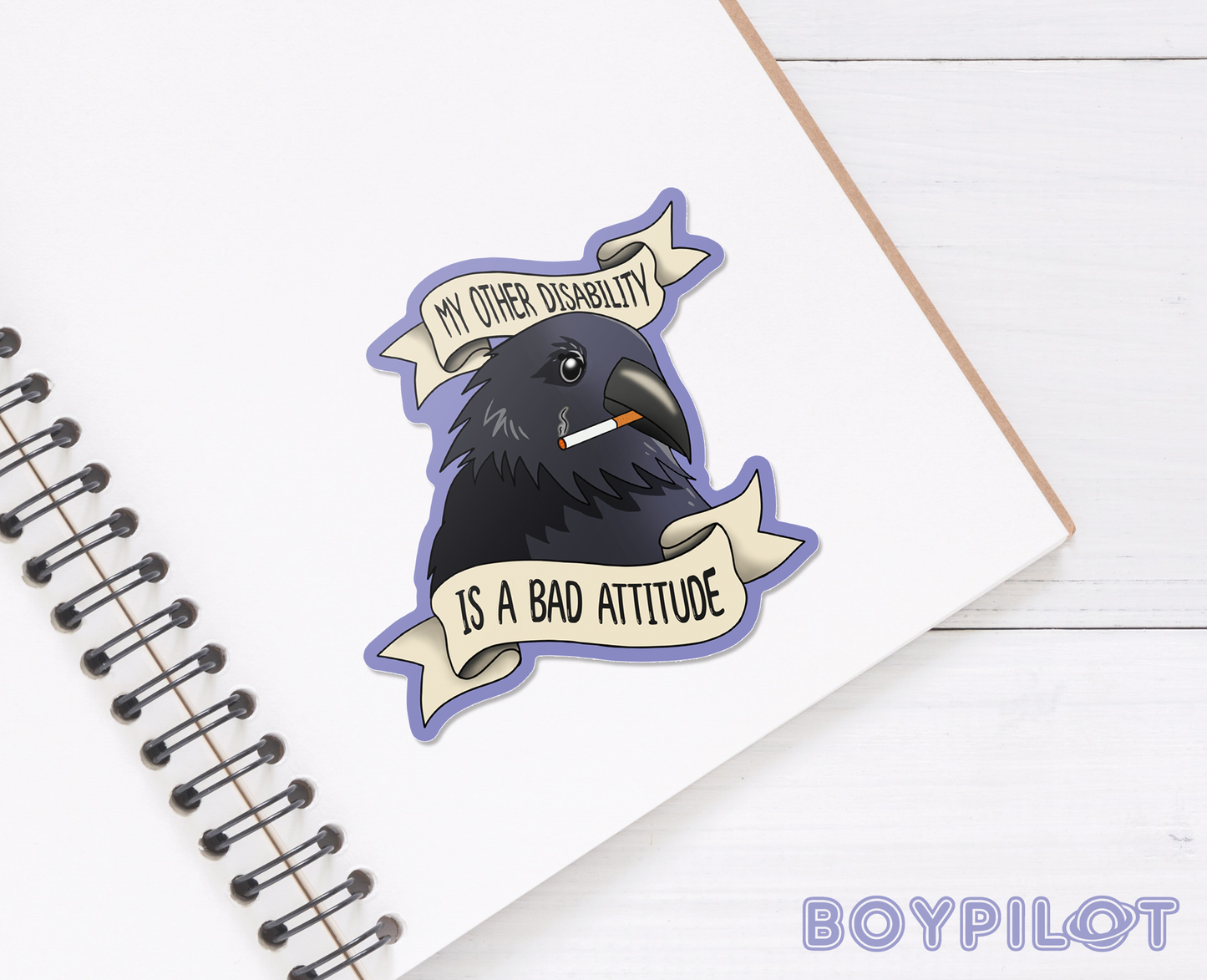 Cripplepunk Crow Sticker