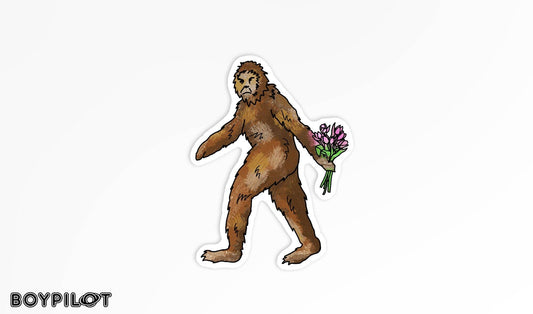 Romantic Sasquatch sticker