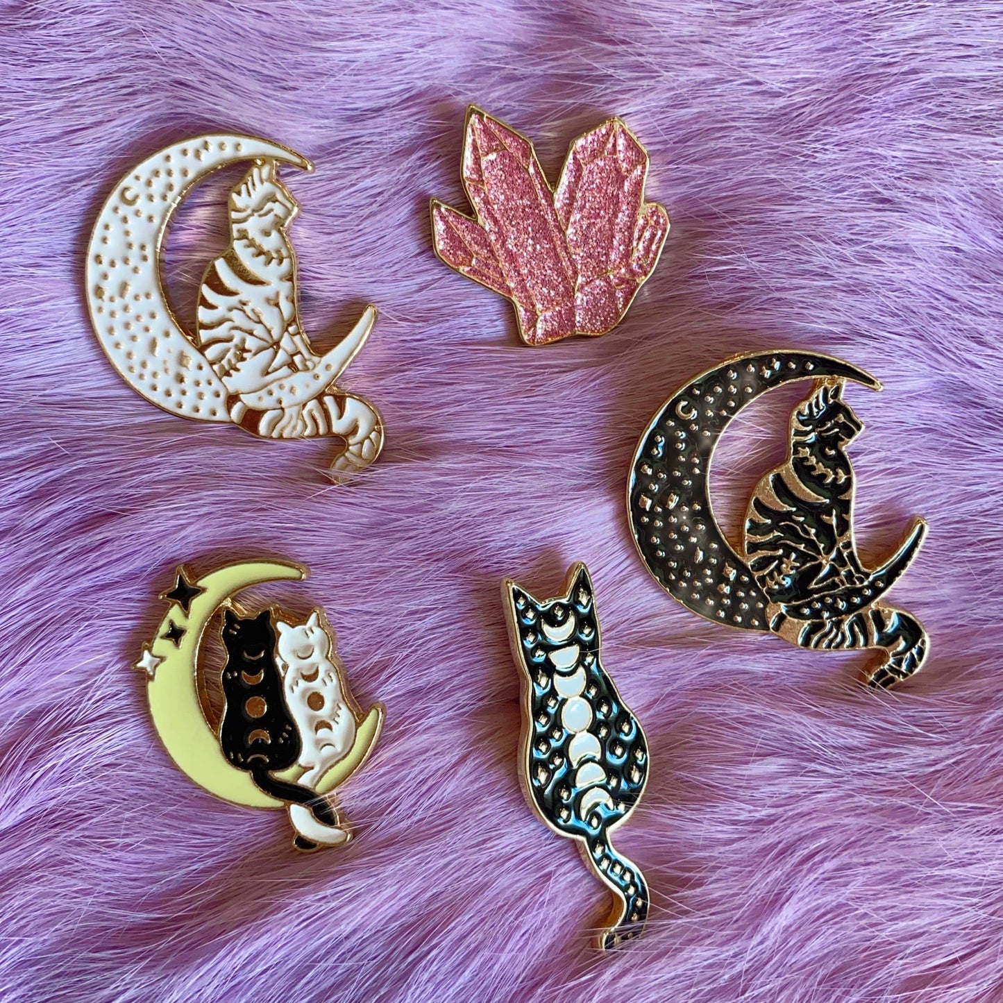 Moon Kitty Enamel Pin