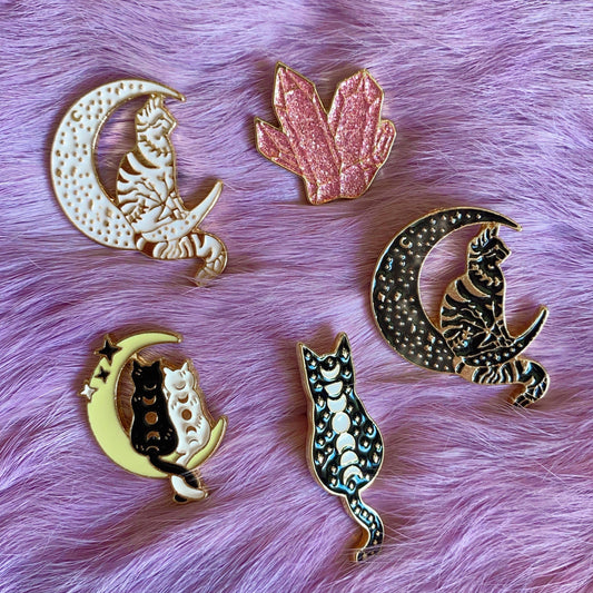 Moon Kitty Enamel Pin
