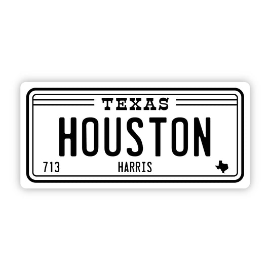 Houston Texas 713 Harris County License Plate Sticker
