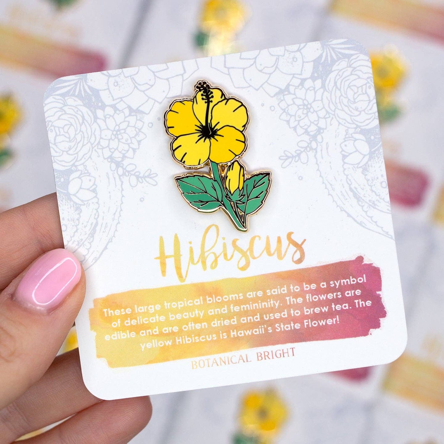 Hibiscus Enamel Pin
