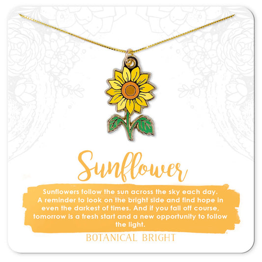 Sunflower Charm Necklace