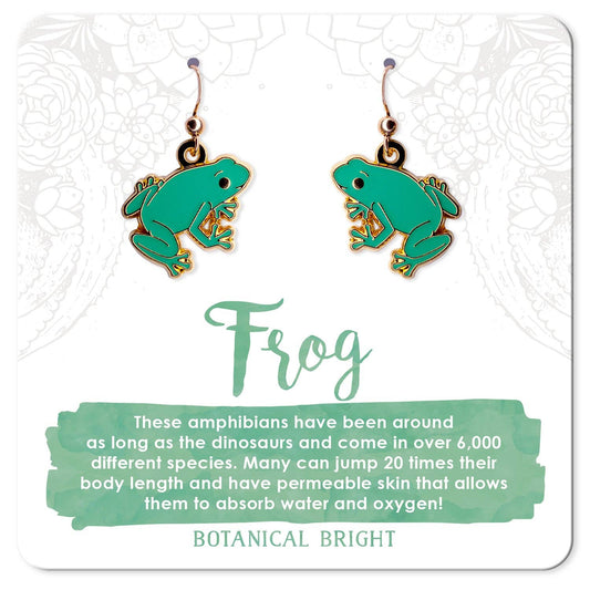 Garden Frog Charm Earrings