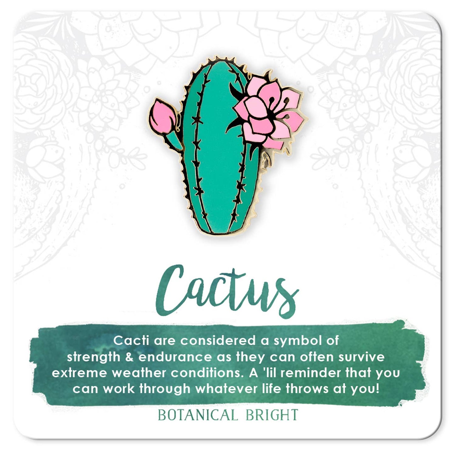 Blooming Cactus Enamel Pin
