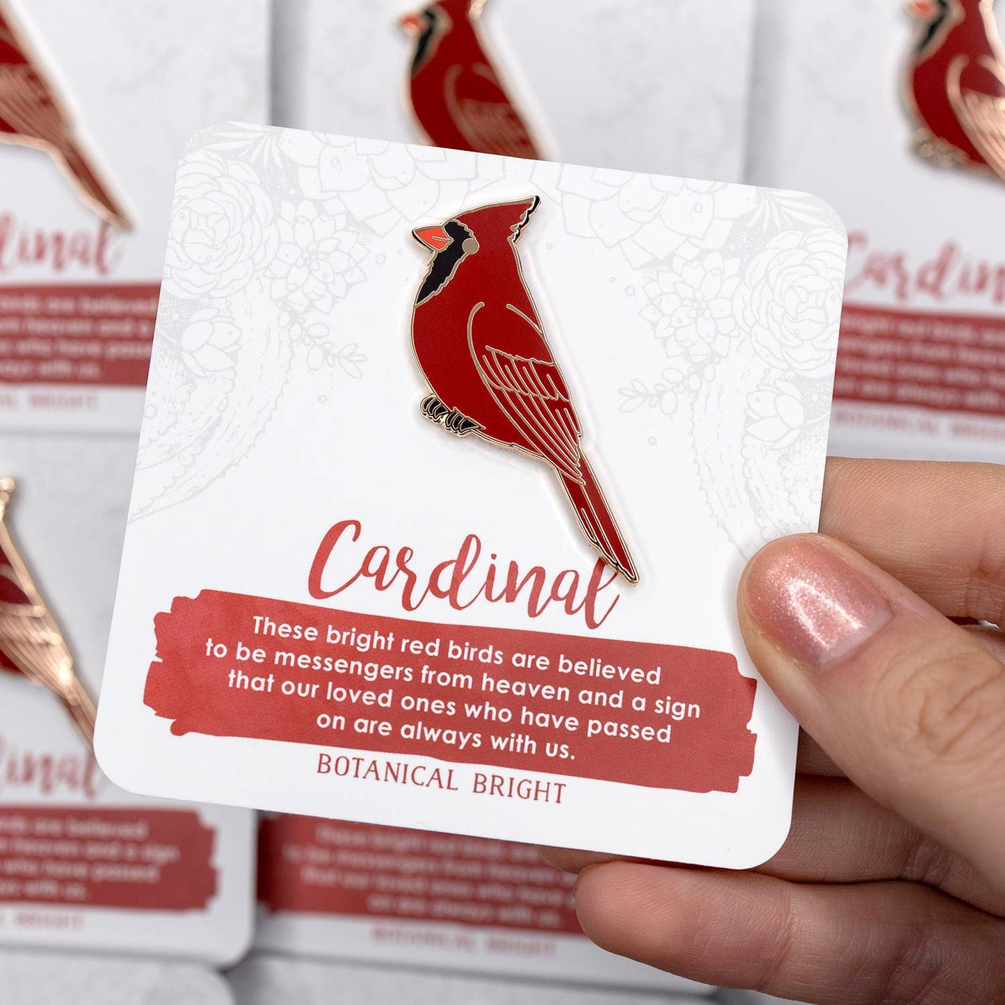 Cardinal Enamel Pin
