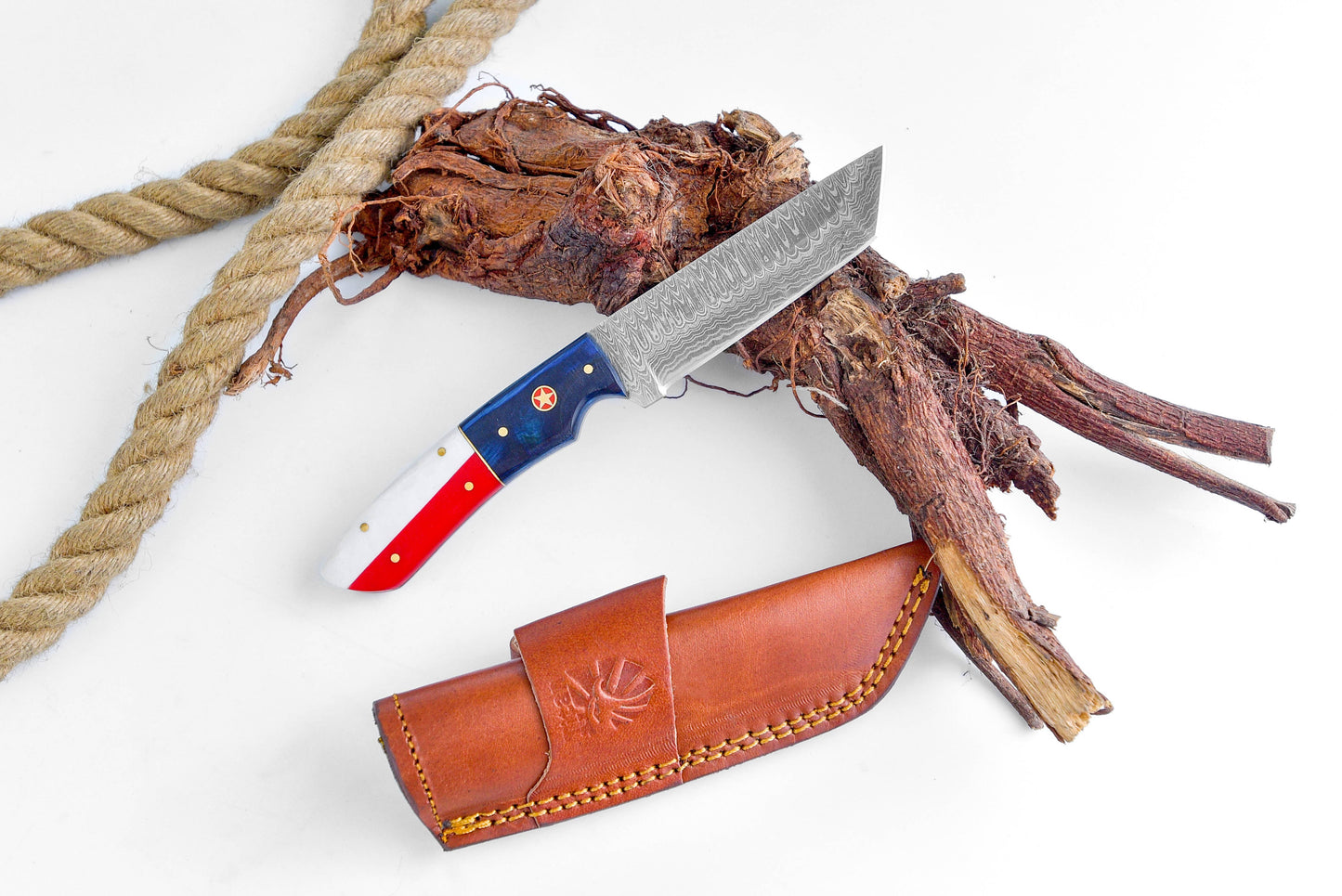 Titan Texas Lone Star Damascus Tanto blade TK-203-Limited Run