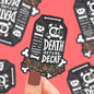 Death Before Decaf Coffee Caffeine Vinyl Sticker