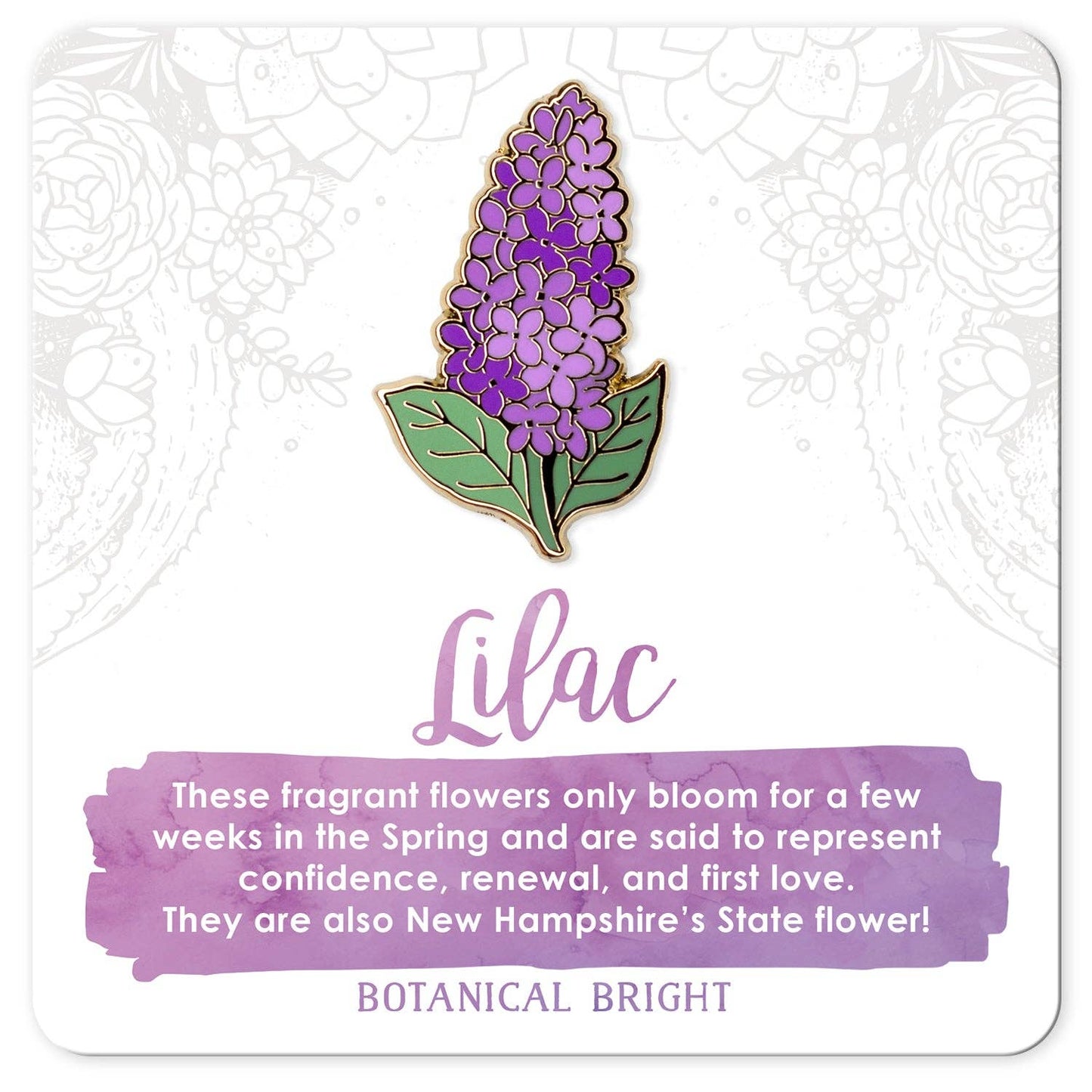 Lilac Enamel Pin