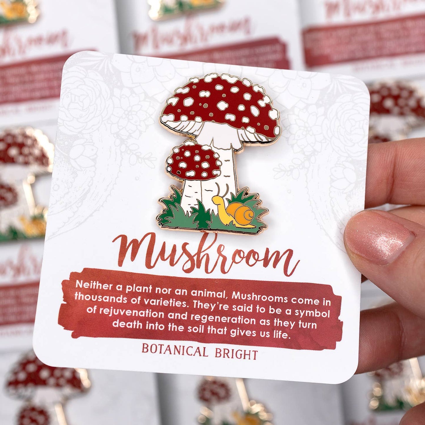 Mushroom Enamel Pin