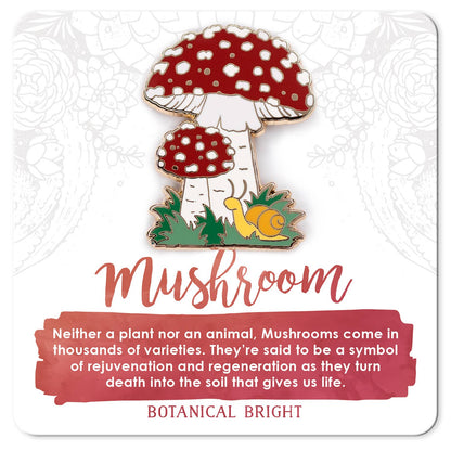 Mushroom Enamel Pin