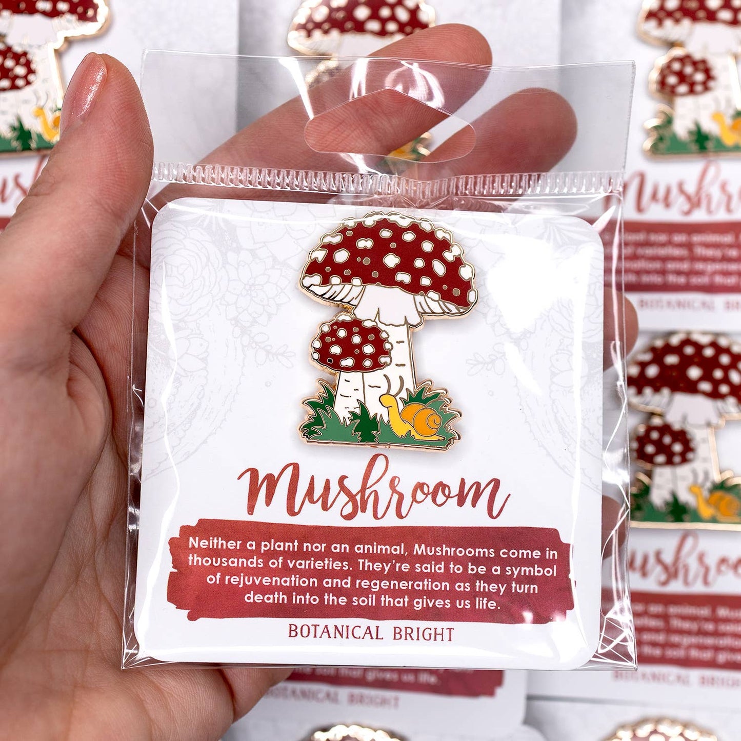 Mushroom Enamel Pin