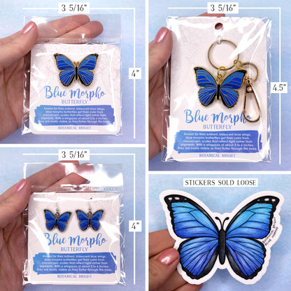 Blue Morpho Butterfly Enamel Pin