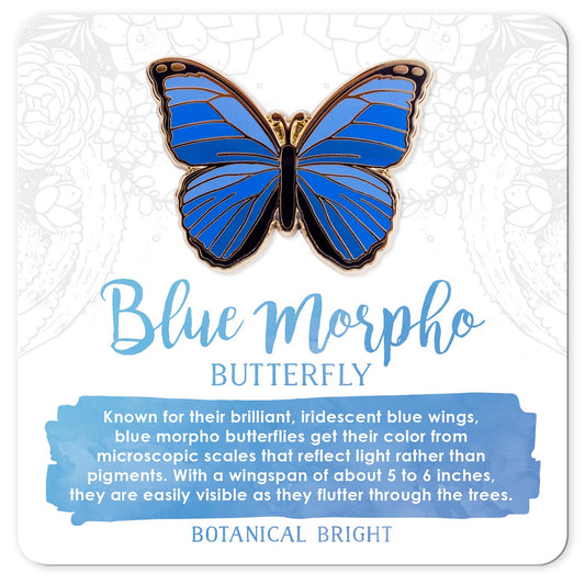 Blue Morpho Butterfly Enamel Pin