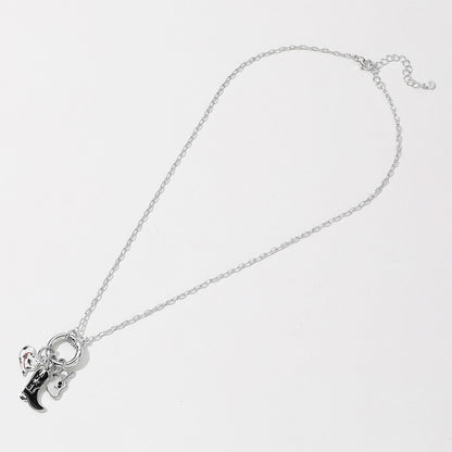 Silver Dipped Enamel Cowboy Hat Boot Guitar Pendant Necklace