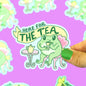 Here for the Tea ~ Frog Gossip Laptop Decal Vinyl Sticker