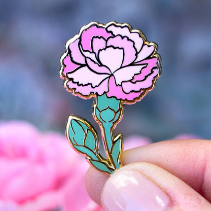 Carnation Pink Enamel Pin