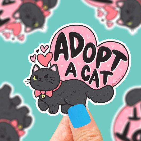 Adopt a Cat Adoption Pet Store Vinyl Sticker