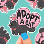 Adopt a Cat Adoption Pet Store Vinyl Sticker